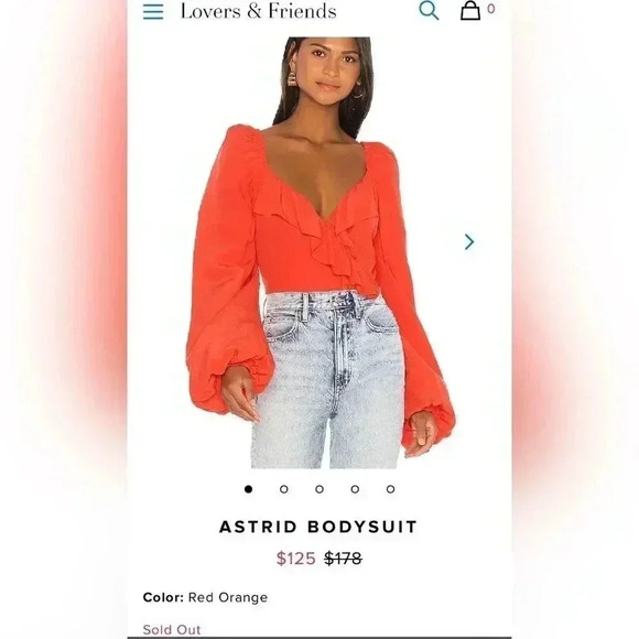 Lovers + Friends ASTRID BODYSUIT New With Tag - Picture 1 of 6